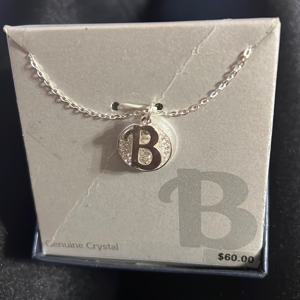Letter B necklace from Kohl’s NWT genuine crystal